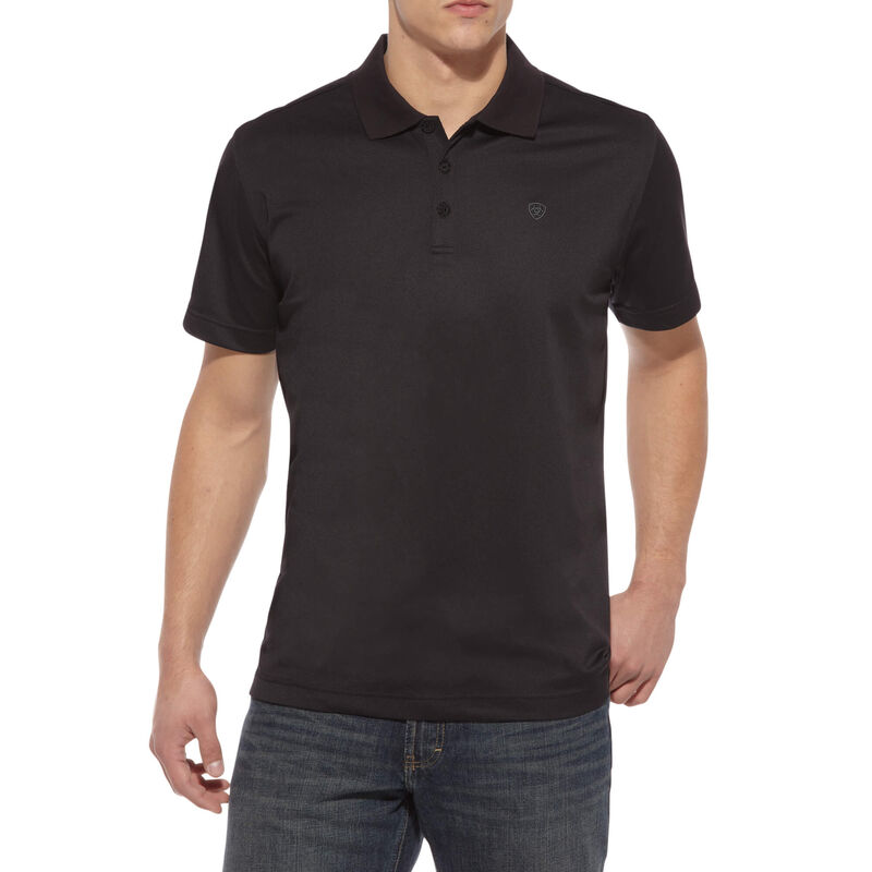 Ariat® Men's Pique TEK Short Sleeve Blackberry Wine Polo Shirt 10034971